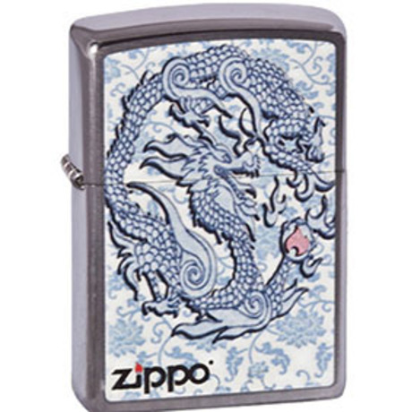 Зажигалка Zippo Dragon Reg Brush Chrome 200.593