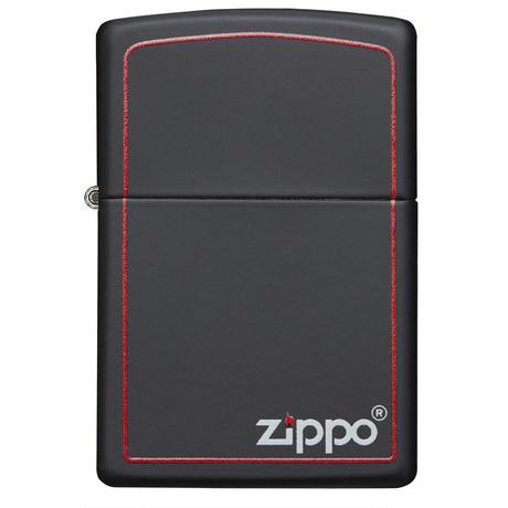Зажигалка Zippo BLACK MATTE w/ZIPPO BORDER 218 ZB