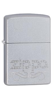 Запальничка Zippo 205 ZIPPO SCROLL SATIN CHROME 24335