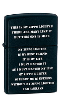 Запальничка Zippo CREED BLACK MATTE 24710