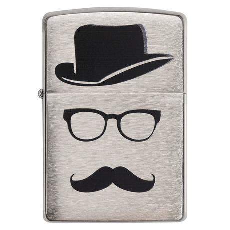 Запальничка Zippo Top Hat Glasses And Mustache 28648