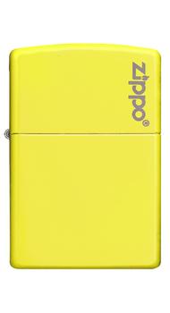 Запальничка Zippo Reg Neon Yellow Lighter logo 28887ZL