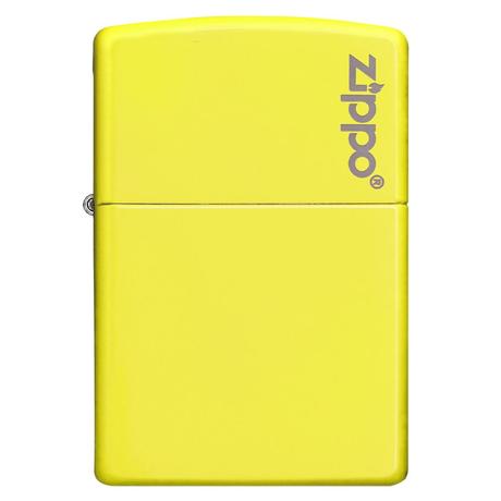 Запальничка Zippo Reg Neon Yellow Lighter logo 28887ZL