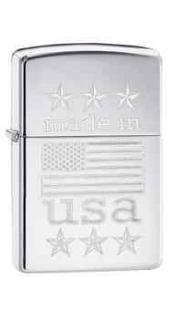 Запальничка Zippo 250 Made In USA with Flag 29430