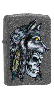 Запальничка ZIPPO 211 Wolf Skull Feather Design 29863