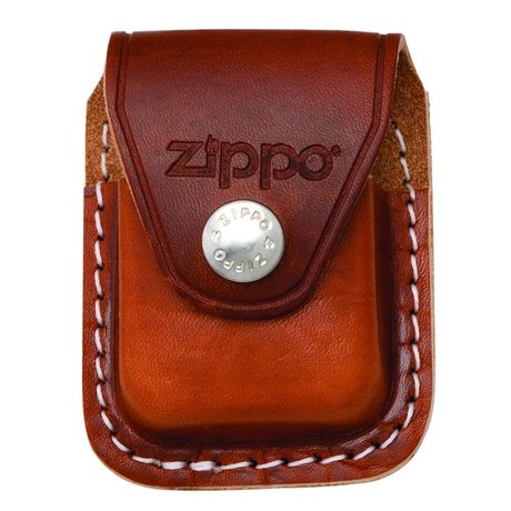 Чехол для зажигалки Zippo коричневый с клипсой LPCB