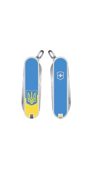 Складний ніж Victorinox CLASSIC SD UKRAINE 58мм 7 предметів жовто-блакитний Vx06223.7R3