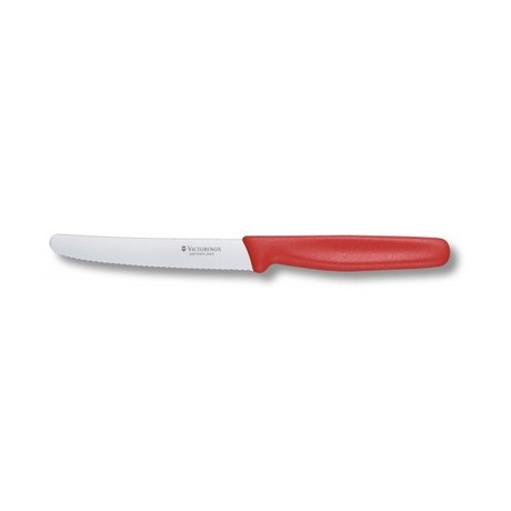 Кухонный нож Victorinox Tomato&Sausage 11см закругл.нос волн. Vx50831