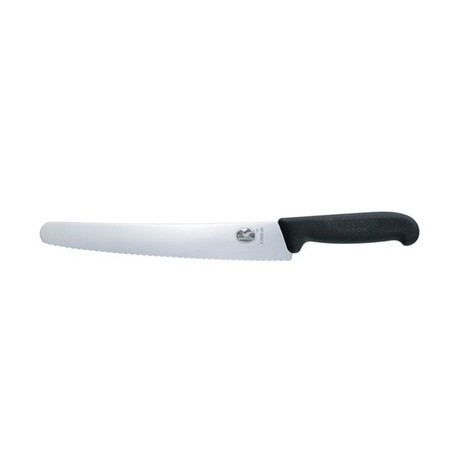 Кухонный нож Victorinox Fibrox Pastry 26см закругл.нос волн. с черн. ручкой Vx52933.26