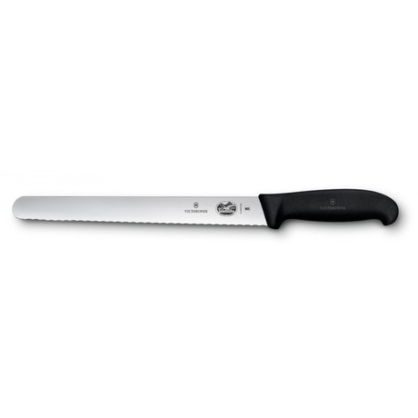 Кухонный нож Victorinox Fibrox Larding 25см закругл.нос волн. с черн. ручкой Vx54233.25