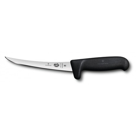 Кухонный нож Victorinox Fibrox Boning Flex 15см узкое обвалочный с черн. ручкой Safety Grip Vx56613.15M