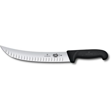 Кухонный нож Victorinox Fibrox Butcher 25см рифл. с черн. ручкой Vx57323.25