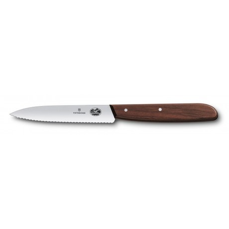 Кухонный нож Victorinox Wood Paring 10см волн. с дерев. ручкой Vx50730