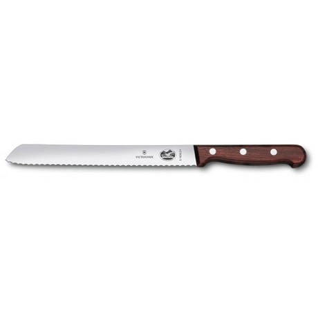 Кухонный нож Victorinox Wood Bread 21см волн. для хлеба с дерев. Ручкой Vx51630.21