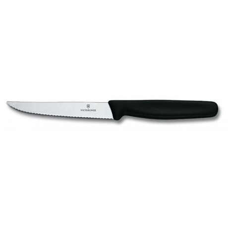 Кухонный нож Victorinox Steak 11см волн. с черн. ручкой Vx51233.20