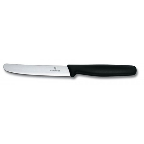 Кухонный нож Victorinox Table 11см закругл.нос с черн. ручкой Vx51303