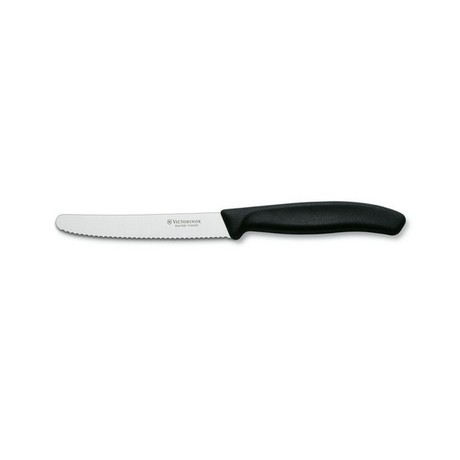 Кухонный нож Victorinox SwissClassic Tomato&Sausage 11см закругл.нос, волн Vx67833