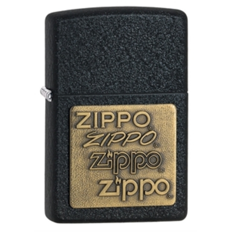 Зажигалка Zippo BRASS EMBLEM BLACK CRACKLE 362