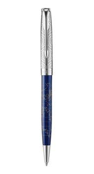 Ручка кулькова Parker SONNET 17 SE Atlas Blue Silver PT BP 88 332
