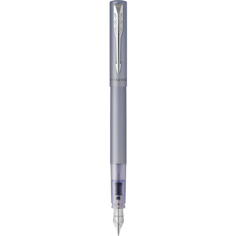Перова ручка PARKER VECTOR XL METALLIC SILVER BLUE CT FP F 06 111