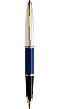 Ручка Waterman CARENE Deluxe Blue-silver FP F 11202