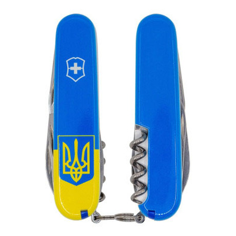 Складний ніж Victorinox SPARTAN UKRAINE Герб на прапорі Vx13603.7_T3030p