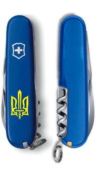 Складний ніж Victorinox SPARTAN UKRAINE Тризуб ОУН жовт. Vx13603.2_T0308u