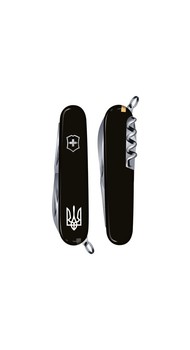 Складной нож Victorinox SPARTAN UKRAINE Трезубец белый 91мм 12 предметов черный Vx13603.3R1