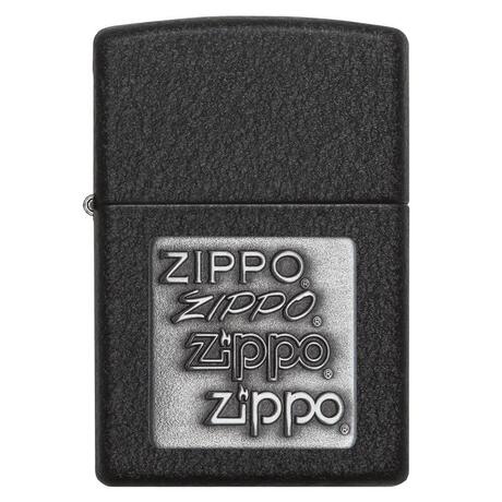 Зажигалка Zippo PEWTER EMBLEM BLACK CRACKLE 363